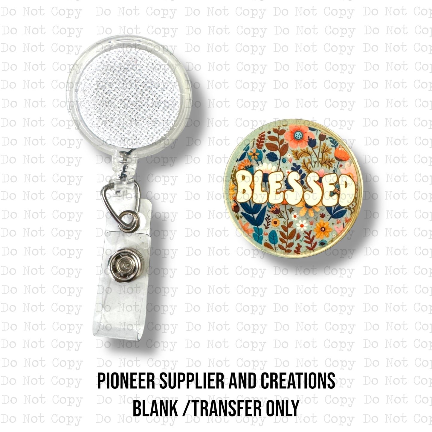Blessed Badge Reel Sublimation Blanks | Exclusive