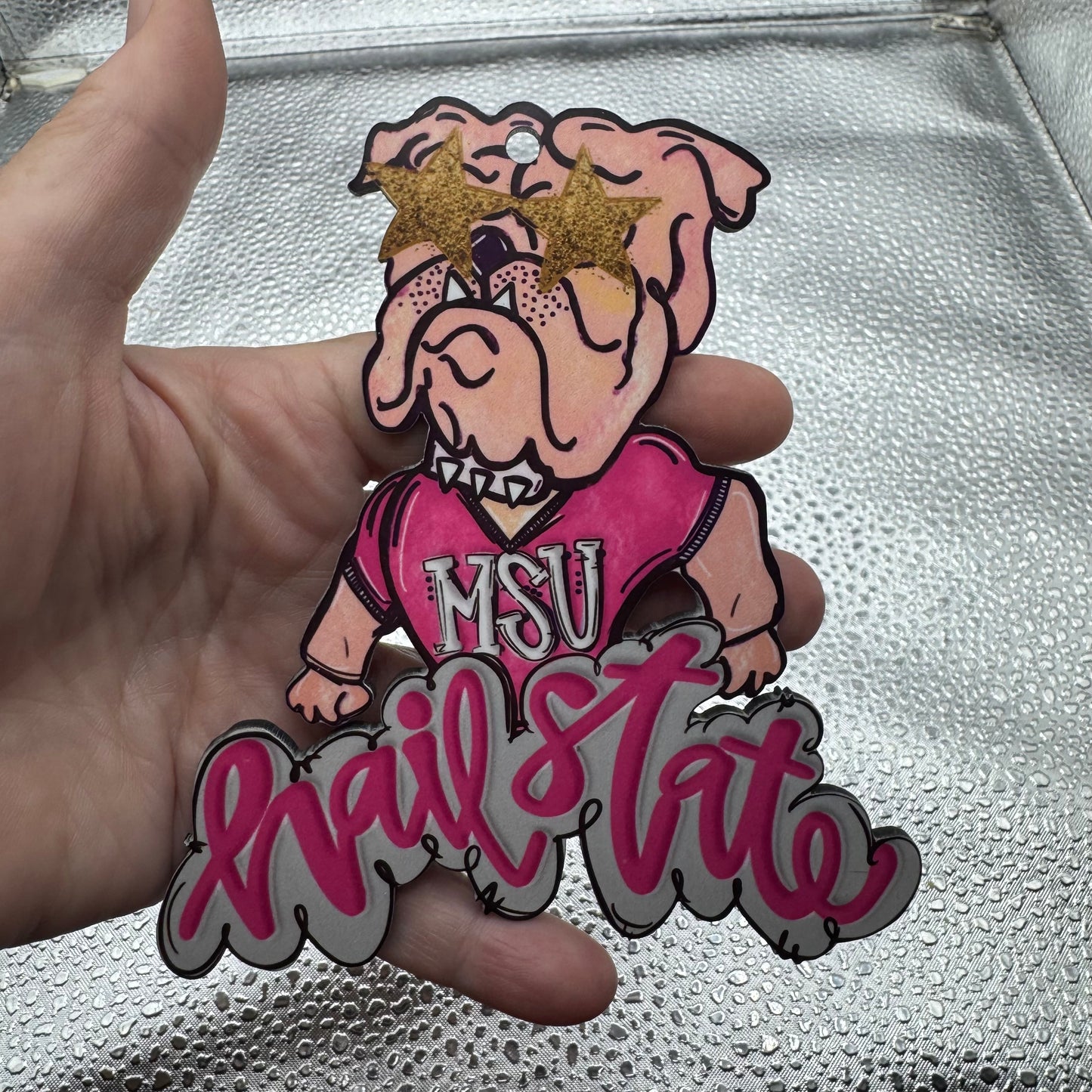Pink BUlldog Pressed Blank