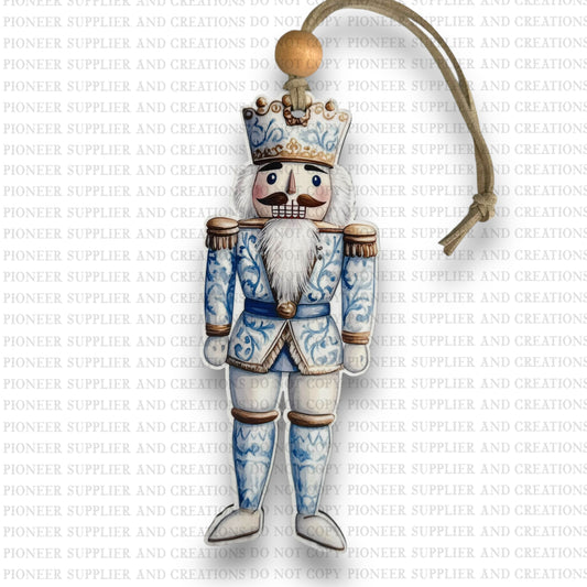 Chinoiserie Nutcracker Ornament Sublimation Blank
