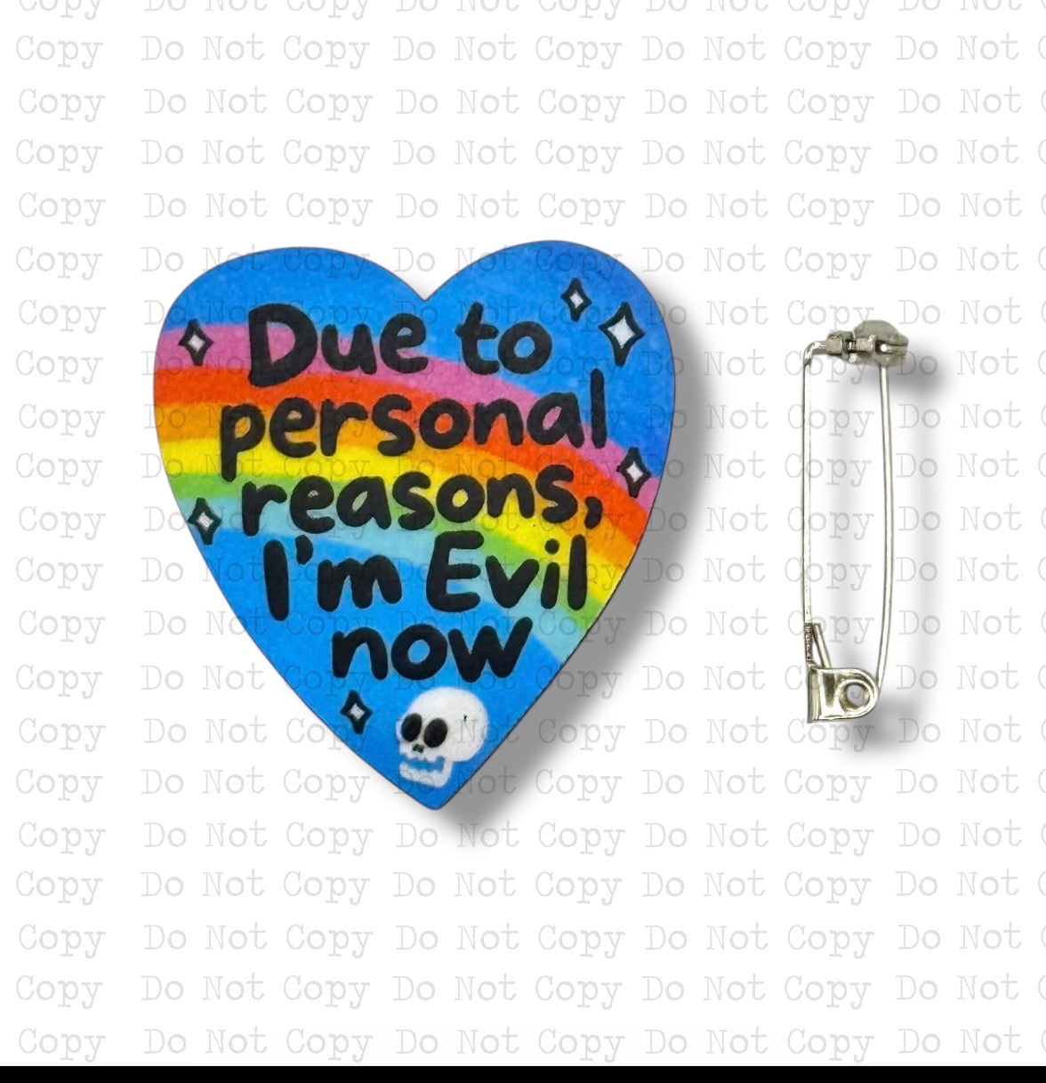 I'm Evil Now Lapel Pin Sublimation Blank Kit | Set of 2 TRS