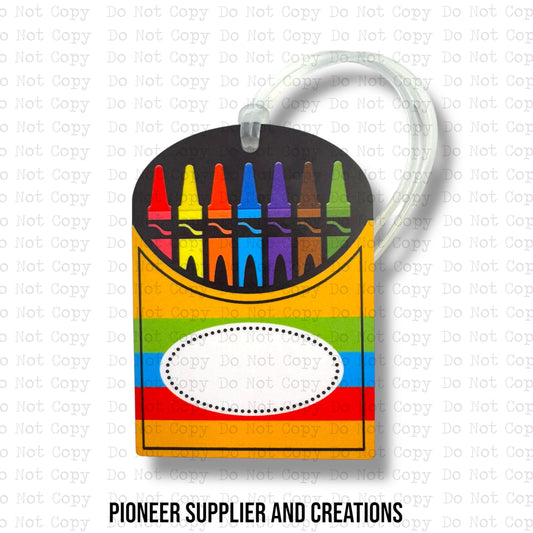Crayon Bag Tag Sublimation Blank | Tina Braddock