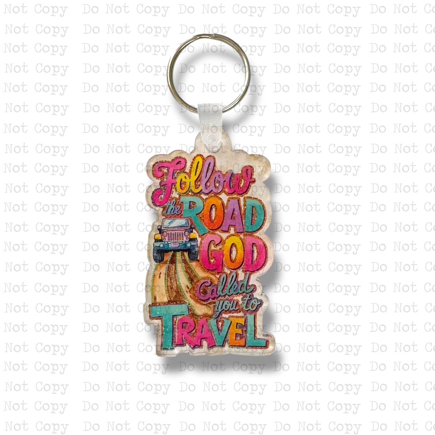Follow The Road Keychain Sublimation Blank Kit