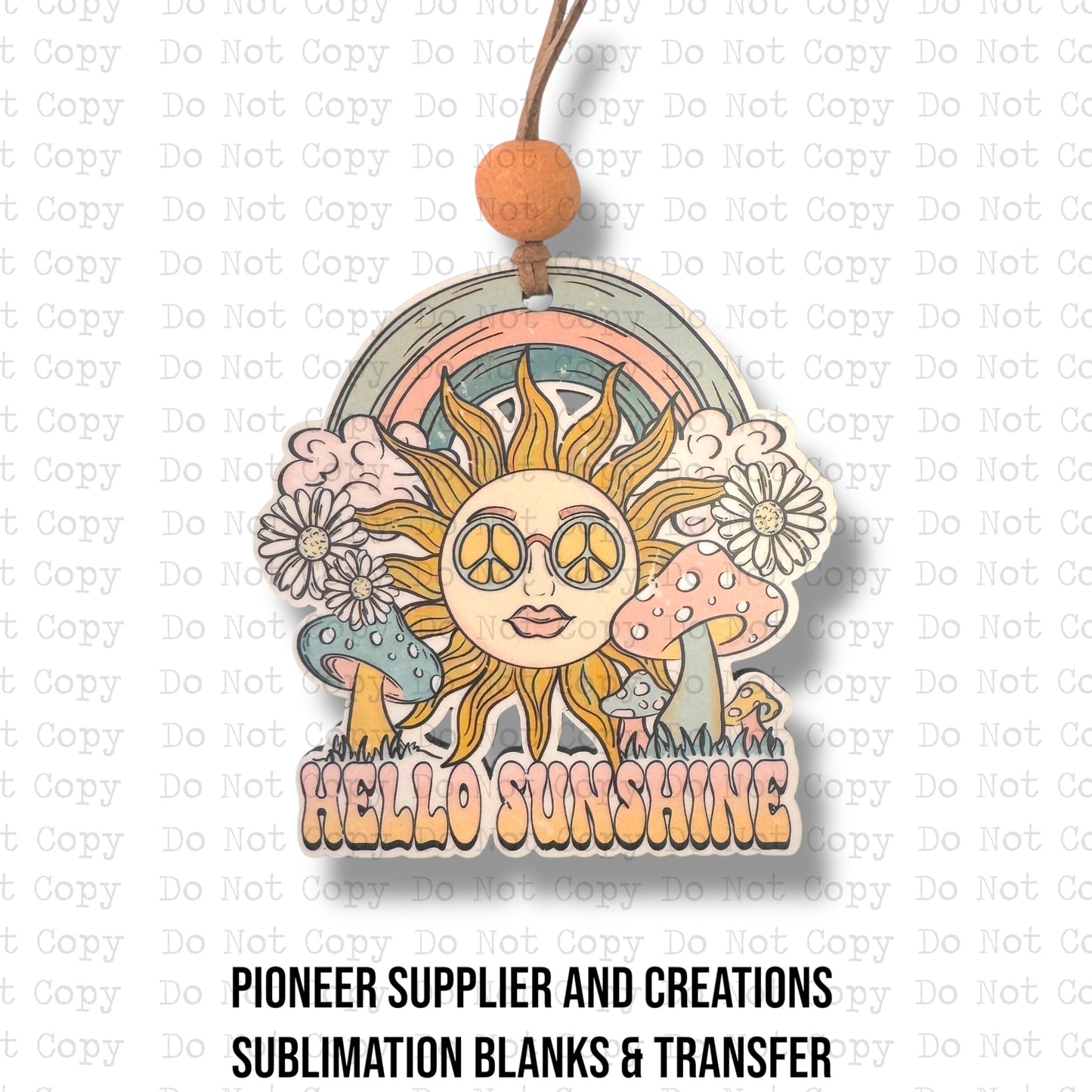 Hello Sunshine Car Charm Sublimation Blank