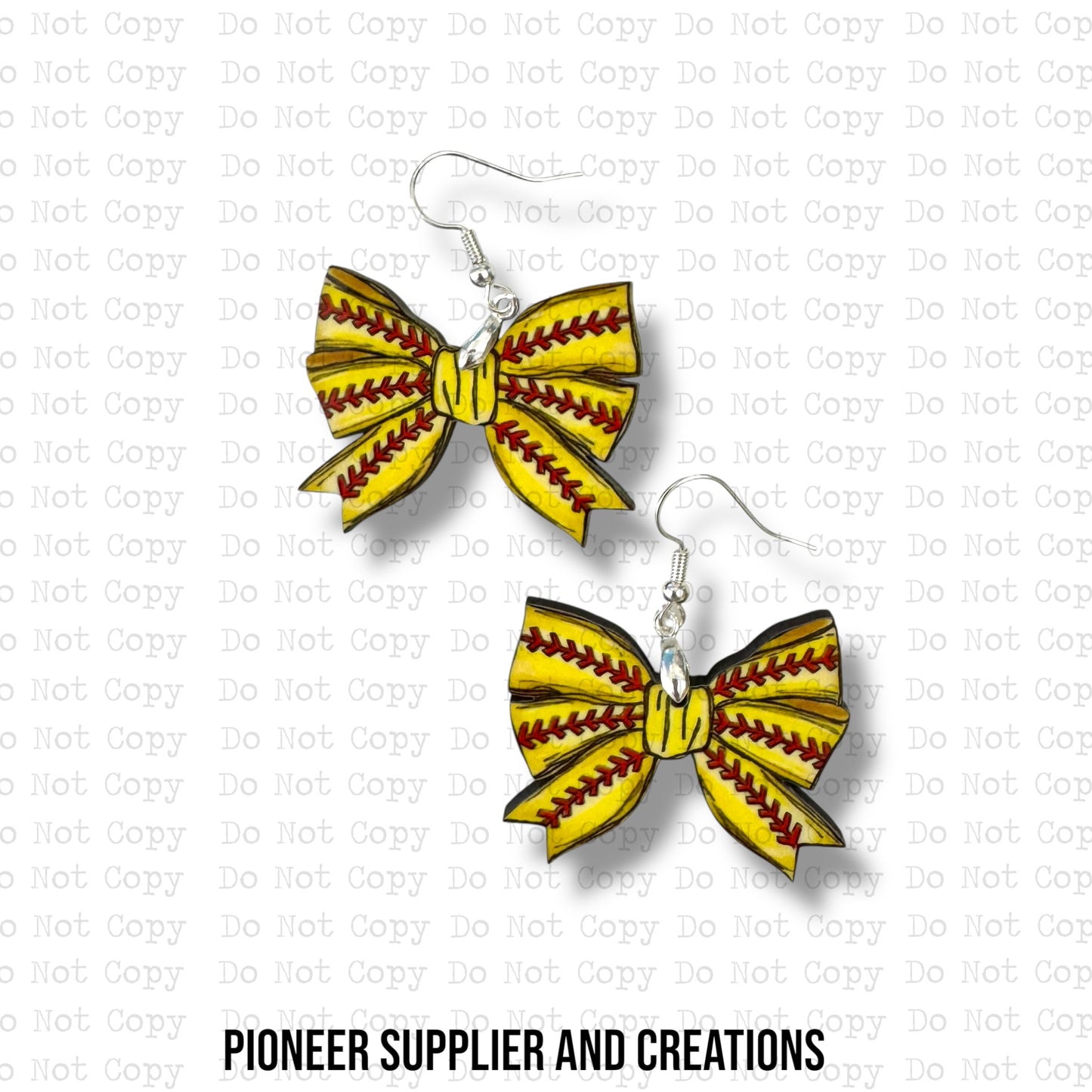 Sports Bow Earring Sublimation Blanks | Exclusive Monogram Moments
