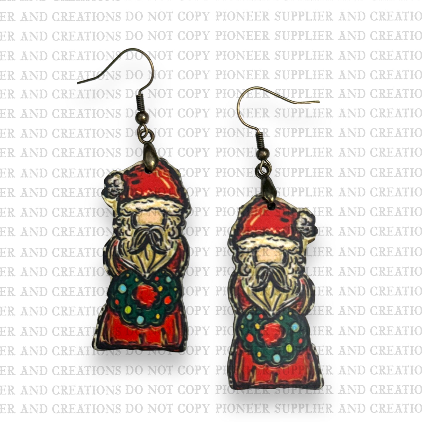 Old World Santa Earring Sublimation Blanks | Exclusive Graphx & More