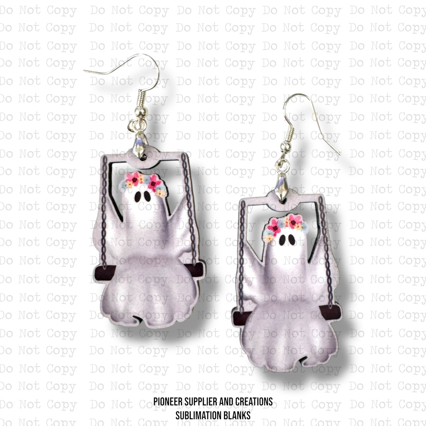 Swinging Ghost Earring Sublimation Blank Kit | Exclusive