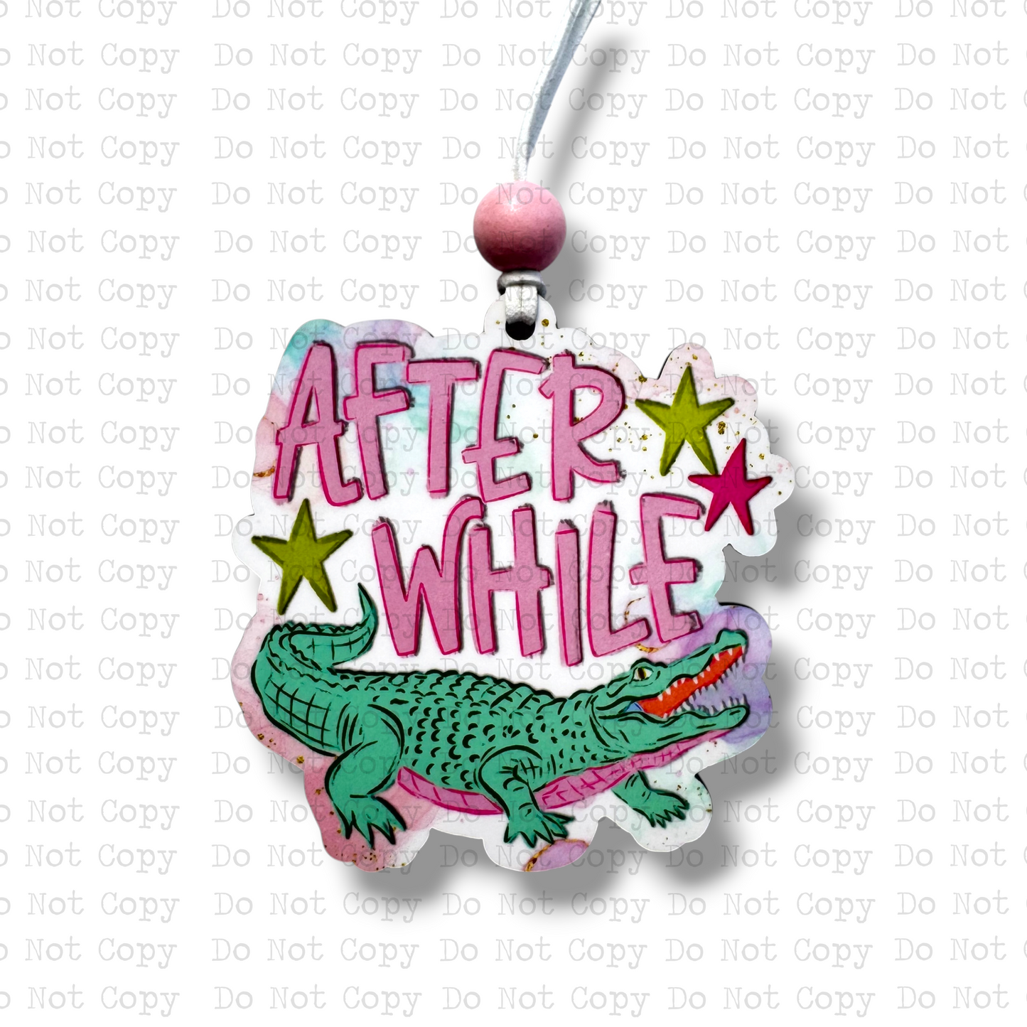After While Crocodile Car Charm Sublimation Blank | TCC