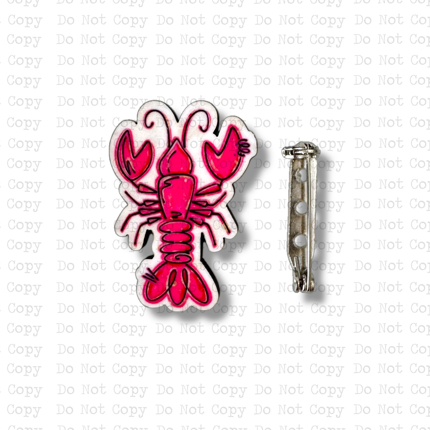 Preppy Crawfish Lapel Pin Sublimation Blank Kit | Set of 2 J&CD