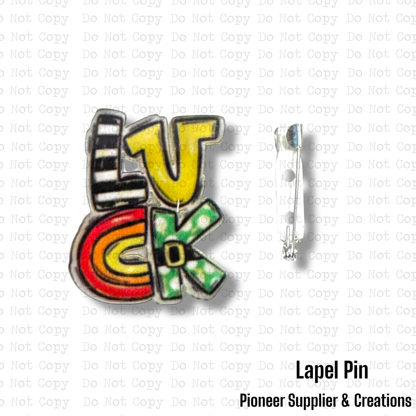St Pattys Luck Lapel Pin Sublimation Blank | Exclusive