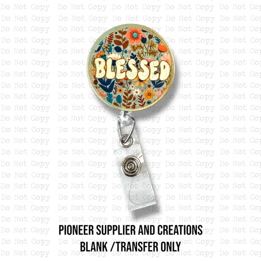Blessed Badge Reel Sublimation Blanks | Exclusive
