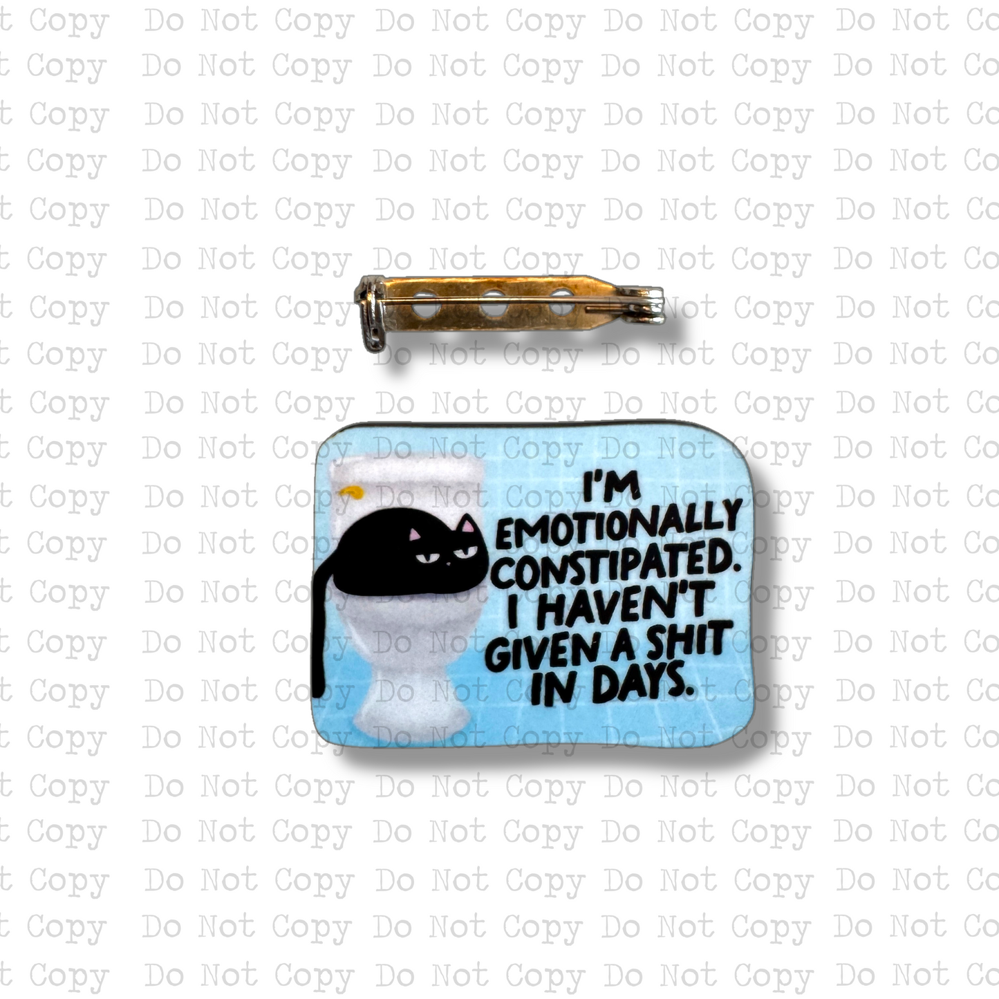 Emotionally Constipated Lapel Pin Sublimation Blank Kit | Set of 2