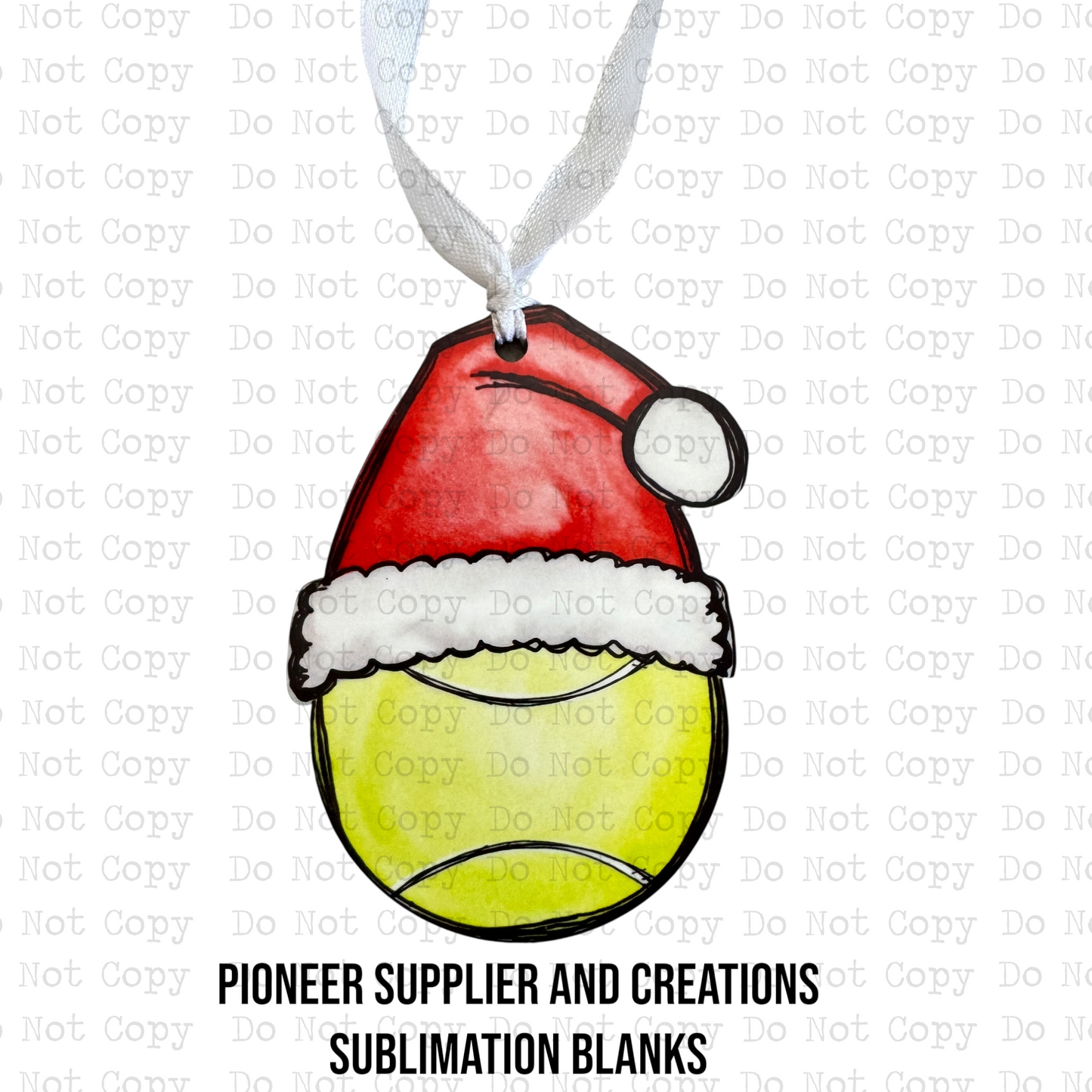 Santa Hat Sports Ornament Sublimation Blanks | Exclusive Monogram Moments