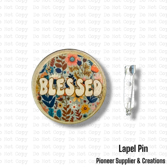 Blessed Lapel Pin Sublimation Blank | Exclusive