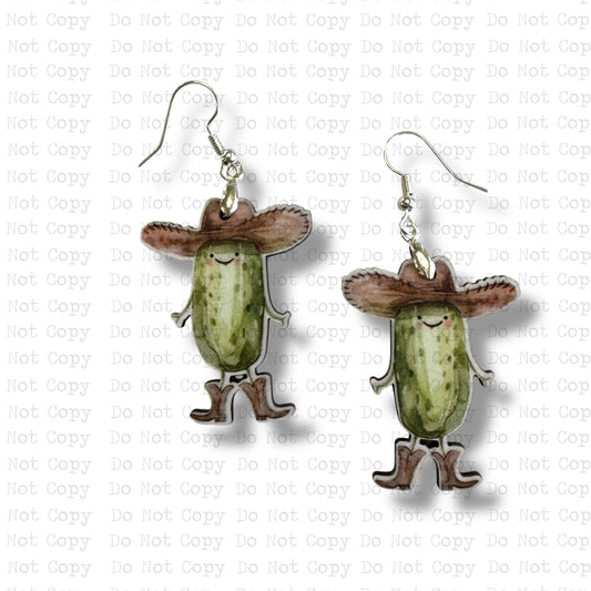 Cowboy Pickle Earring Sublimation Blanks Kit | Exclusive