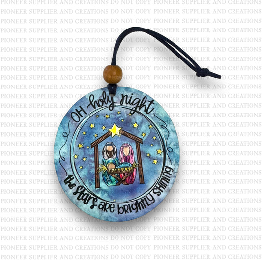 Oh Holy Night Ornament Sublimation Blank