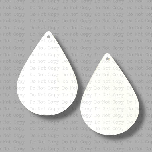 2" Rounded Teardrop Earring Sublimation Blanks