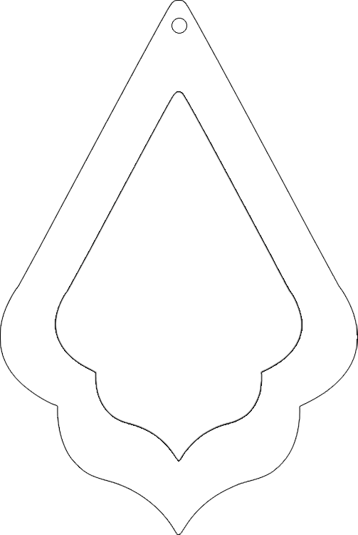 Fancy Teardrop Earring Sublimation Blank