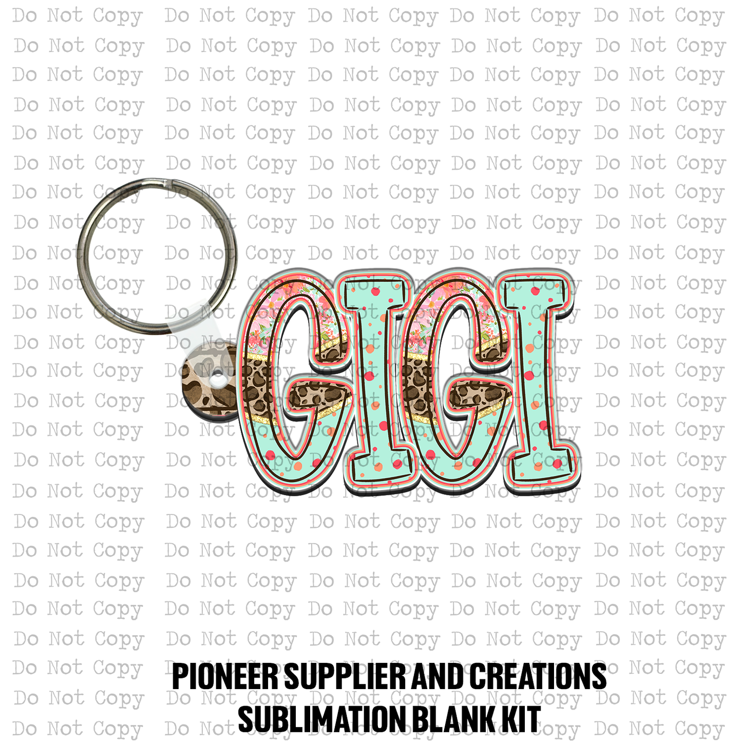 GIGI Blooming Safari Keychain Sublimation Blank Kit