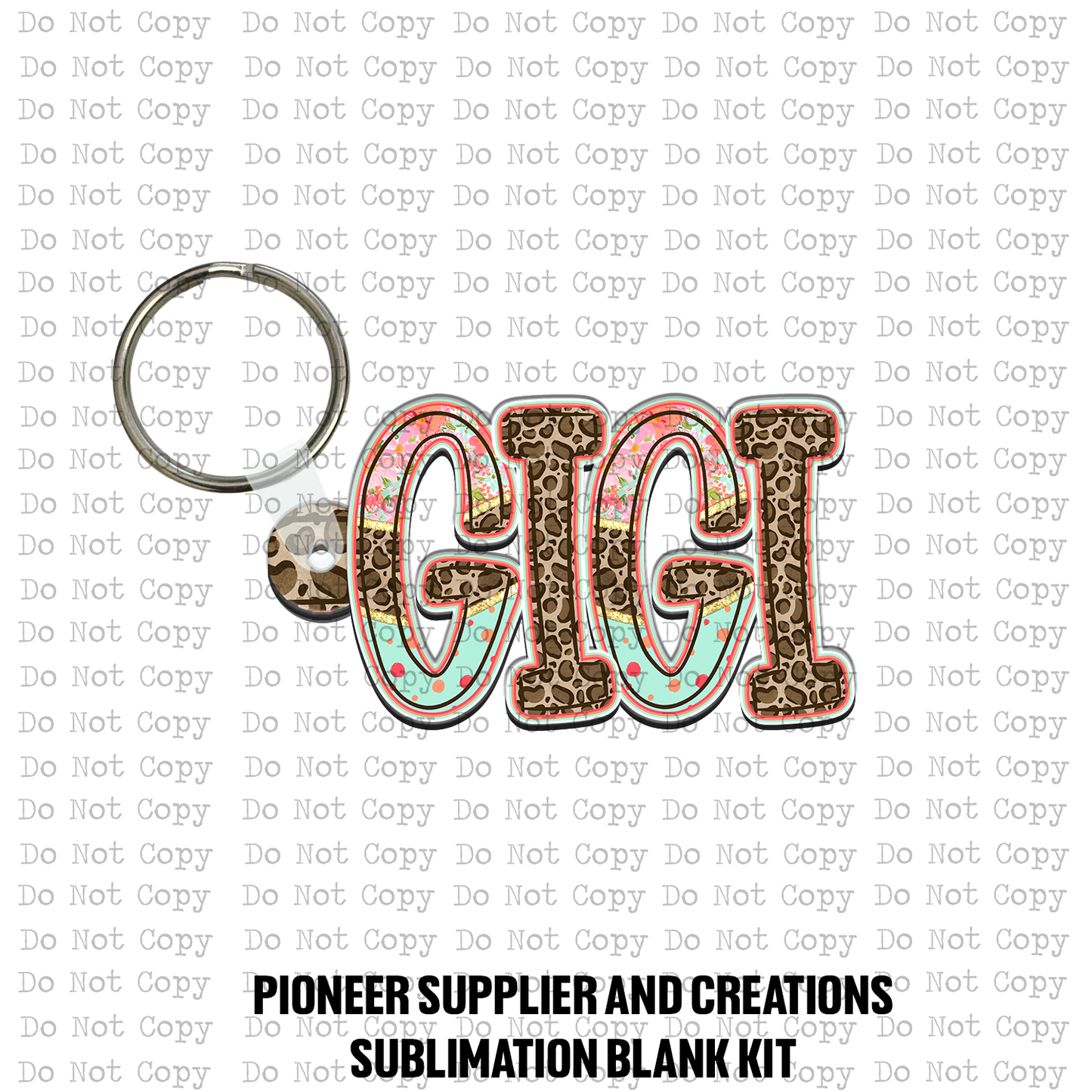 GIGI Blooming Safari Keychain Sublimation Blank Kit