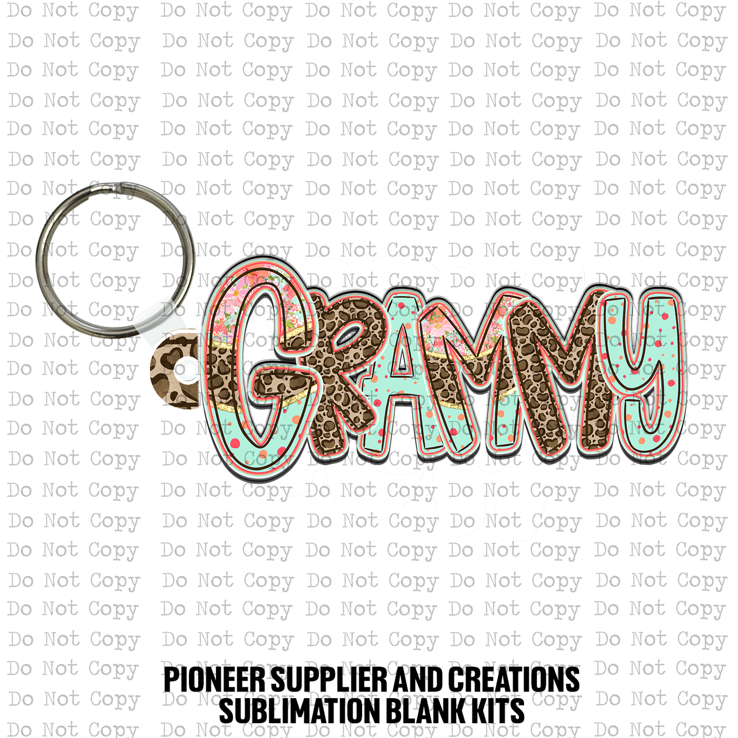GRAMMY Blooming Safari Keychain Sublimation Blank Kit