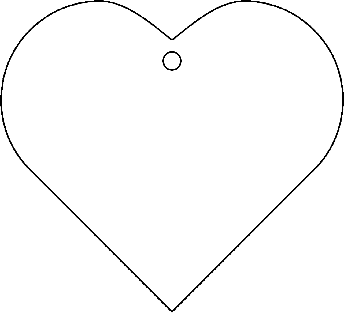 Heart Ornament Sublimation Blank