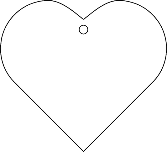 Heart Ornament Sublimation Blank