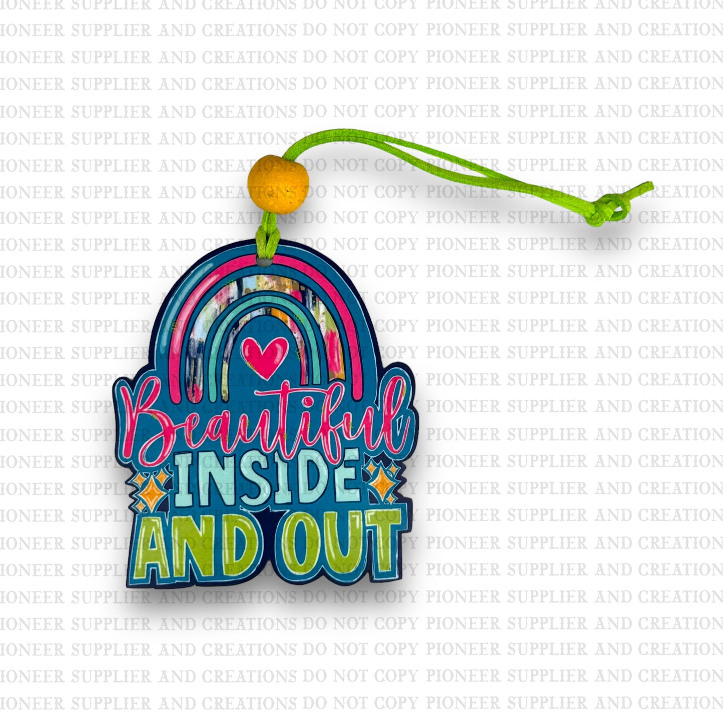 Beautiful Inside Out Car Charm Sublimation Blank | Exclusive Graphx & More