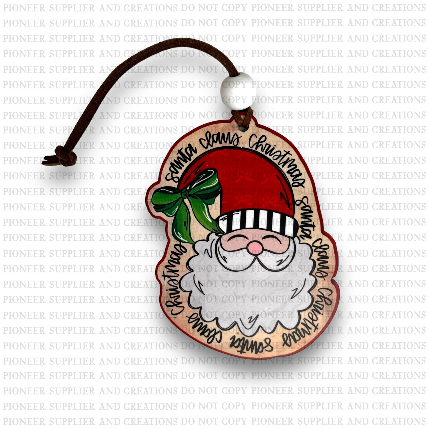 Santa Claus Christmas Ornament Sublimation Blank