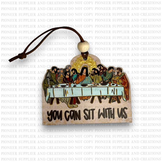You Can Sit With Us Ornament Sublimation Blank