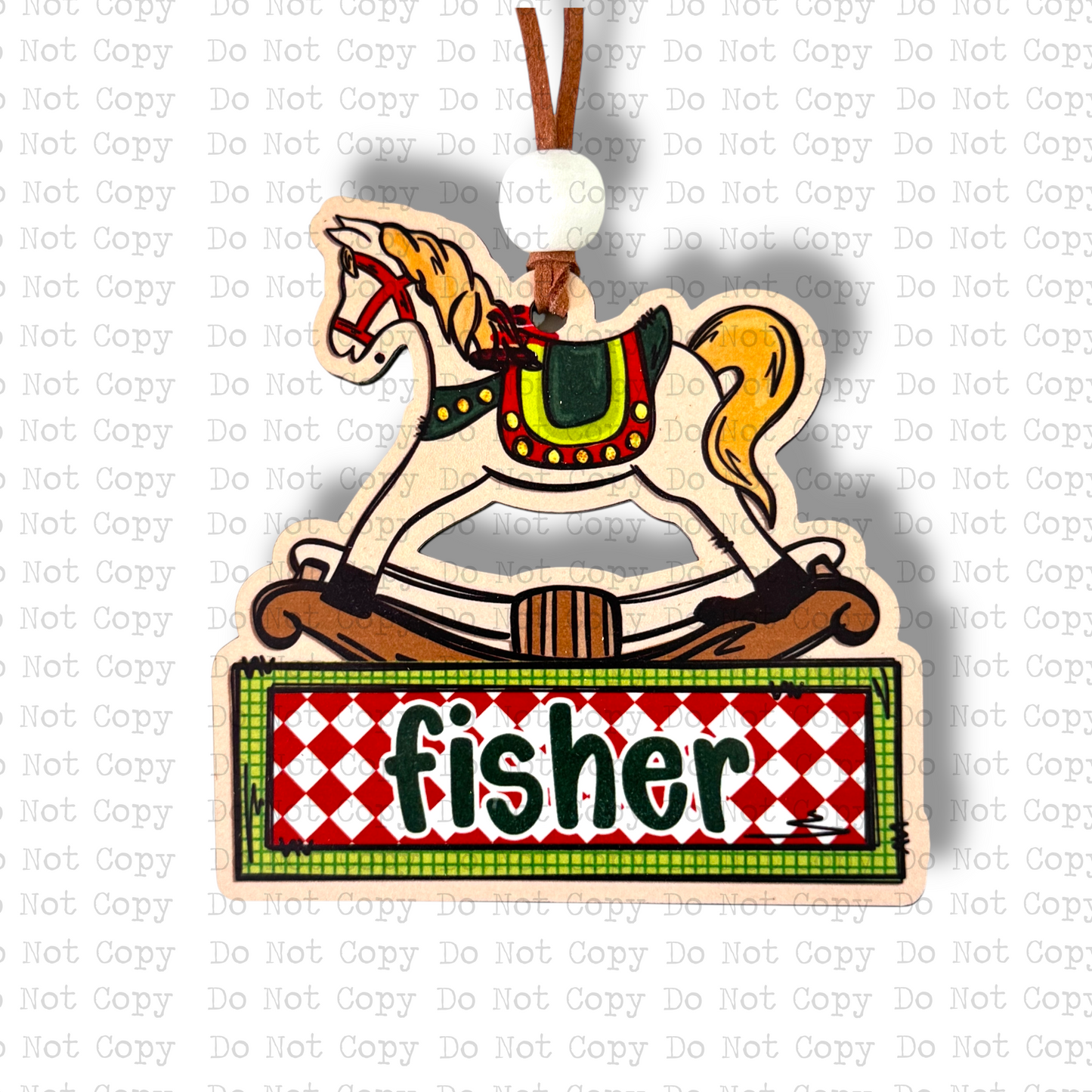 Rocky Horse Boy Ornament Sublimation Blank