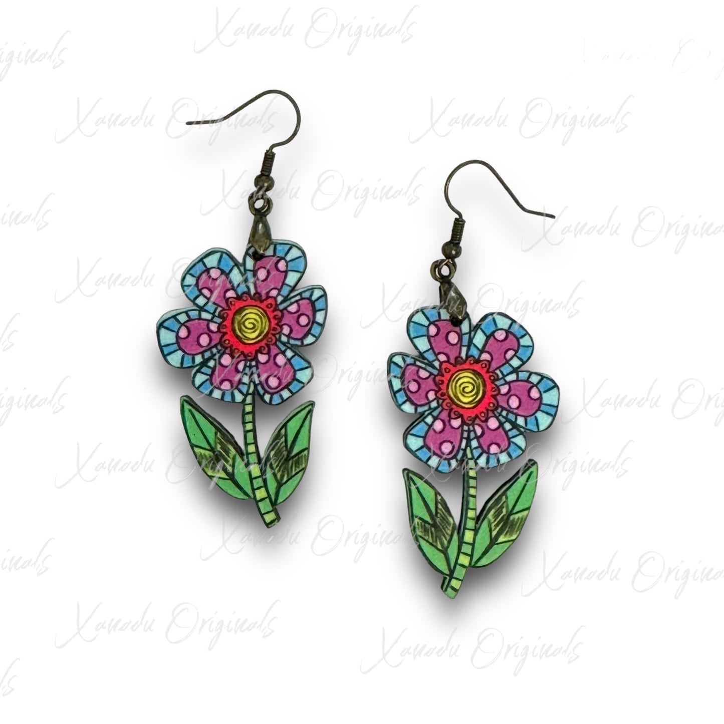 Whimsical Flower Earring Sublimation Blanks