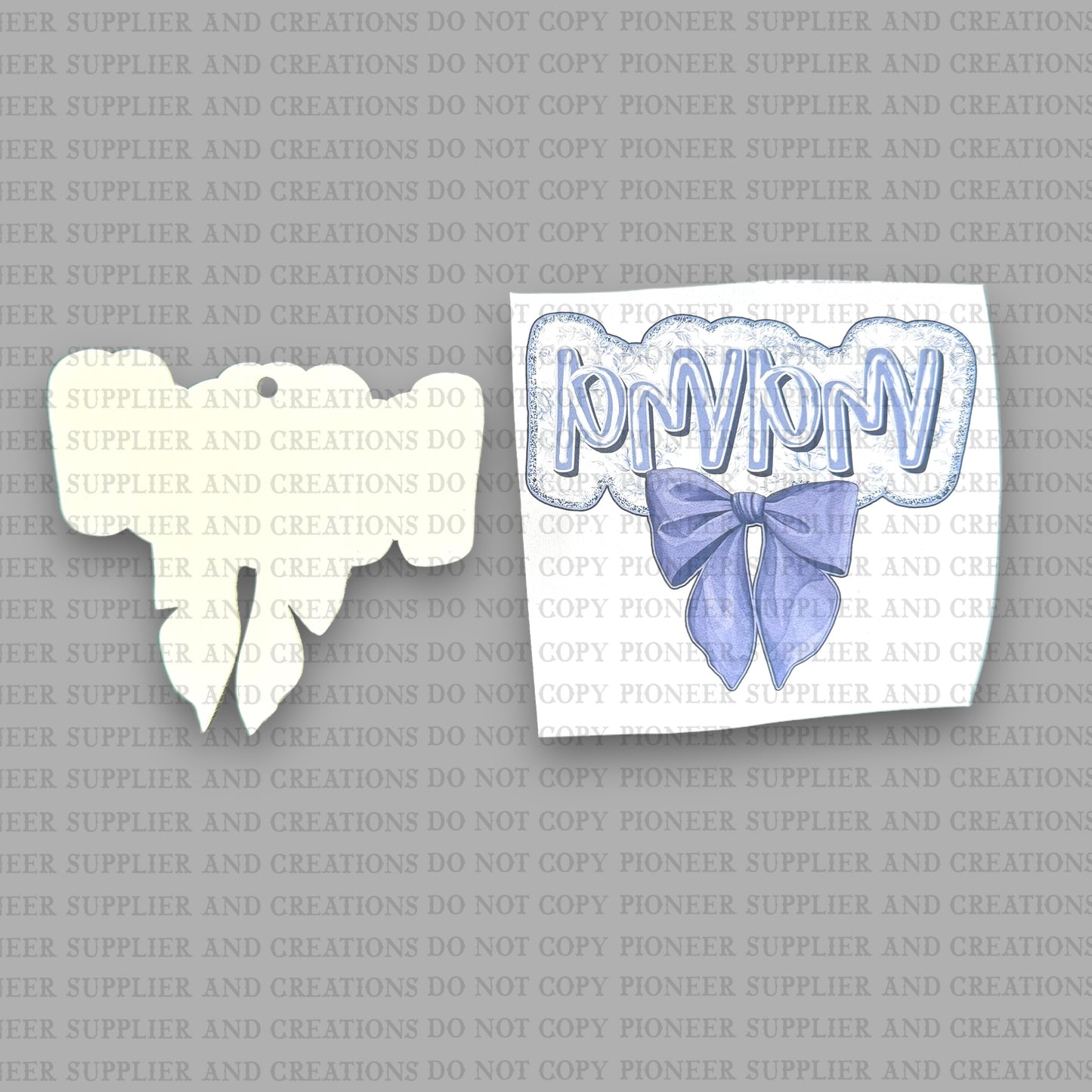 Mama Chinoiserie Car Charm Sublimation Blank