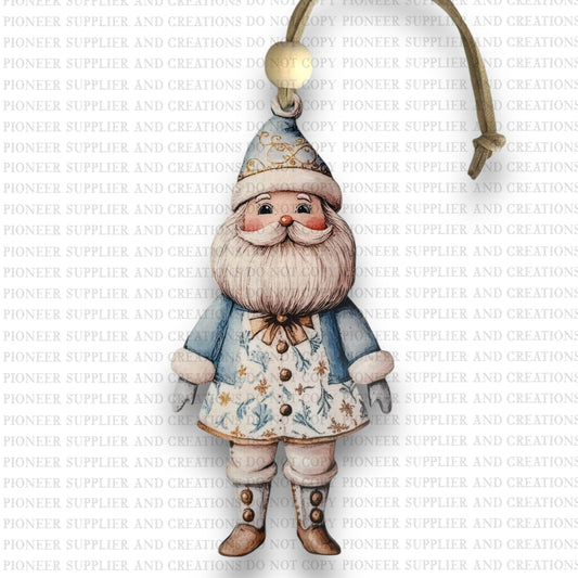 Chinoiserie Santa Ornament Sublimation Blank