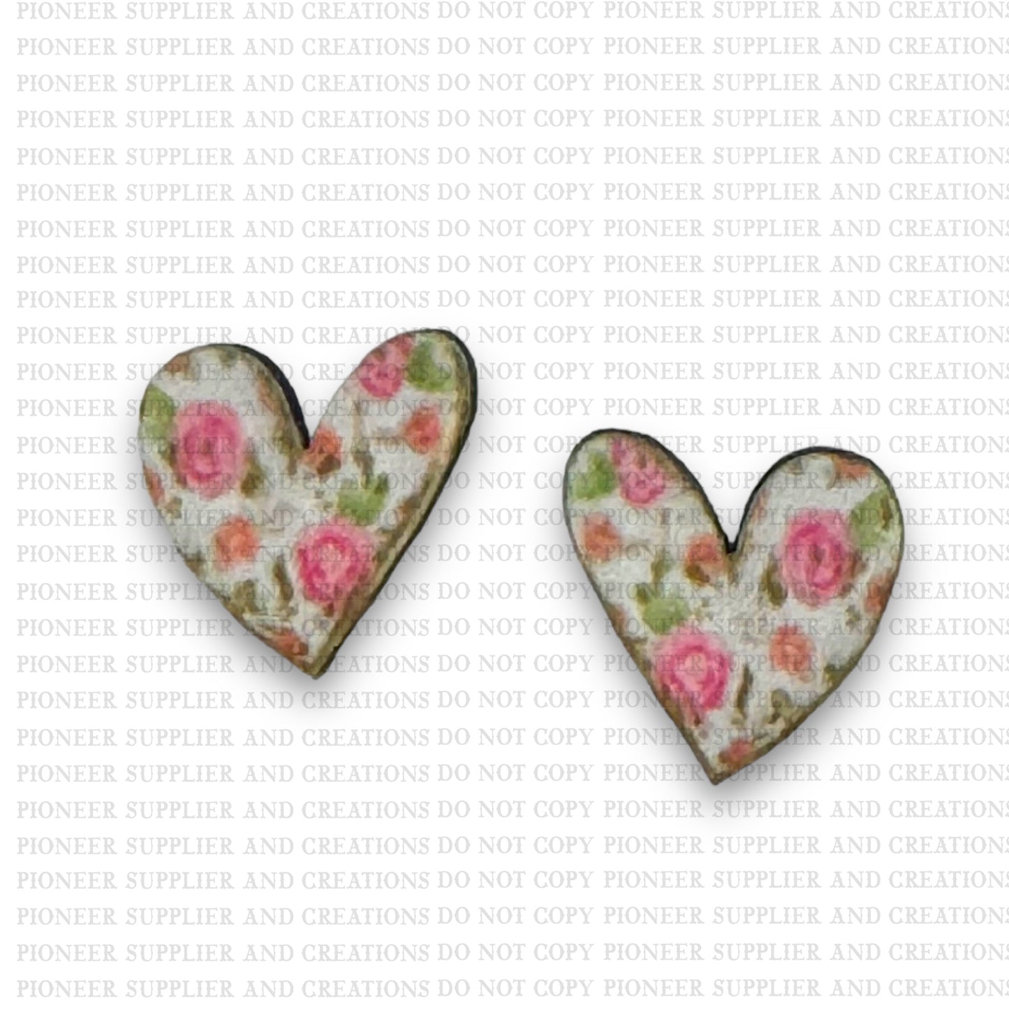 STUD Golden Floral Heart Sublimation Blank with Transfer | Exclusive Alicia Ray Art