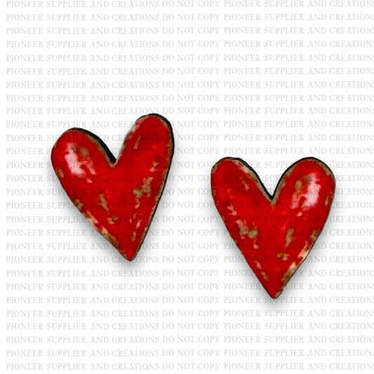 STUD Red Gold Foil Heart Sublimation Blank with Transfer | Exclusive Alicia Ray Art