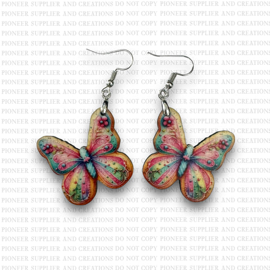 Butterfly Cookie Earring Sublimation Blank Kit | Exclusive