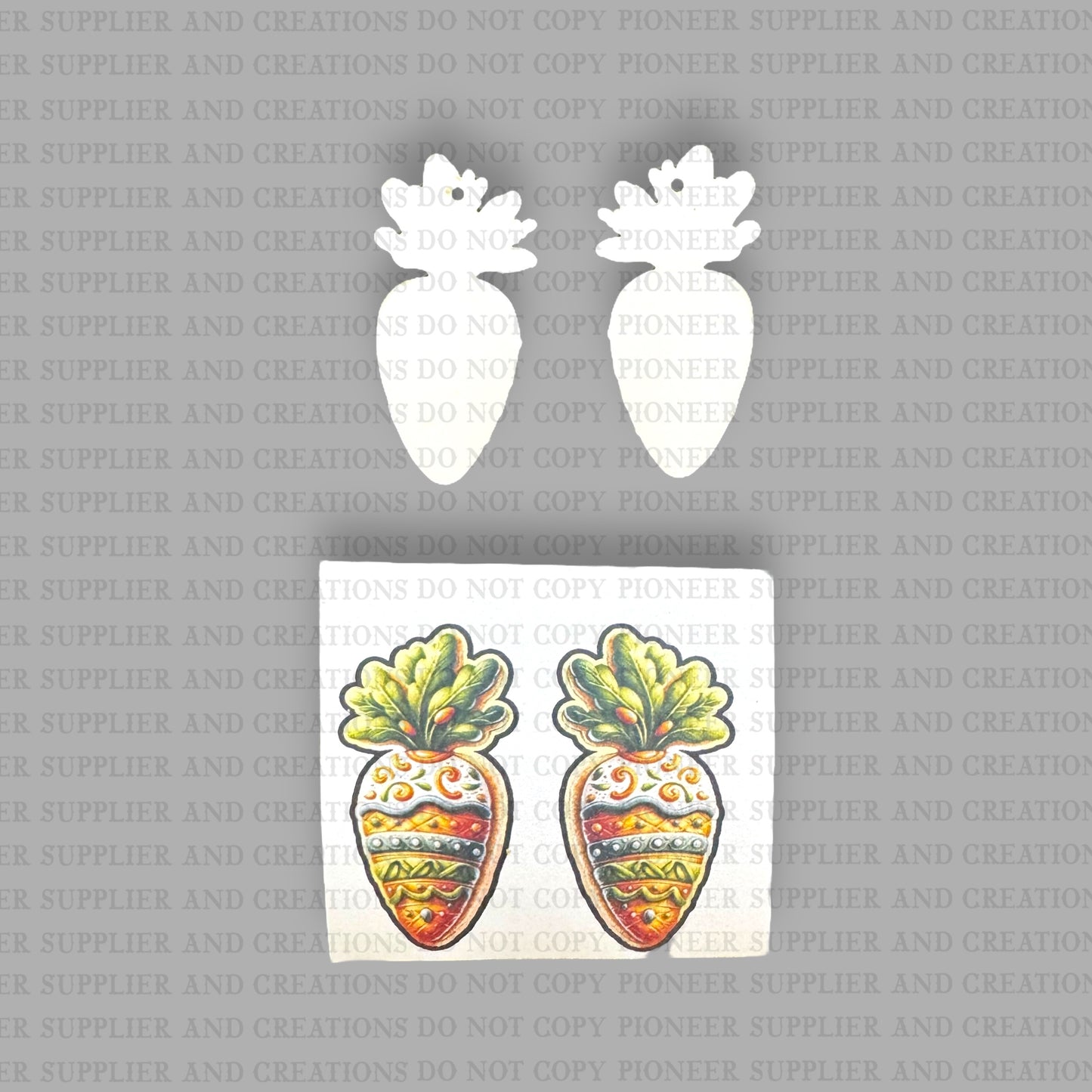 Carrot Cookie Earring Sublimation Blanks Kit | Exclusive