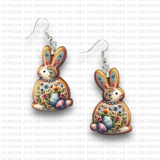 Bunny Cookie Earring Sublimation Blank Kit | Exclusive