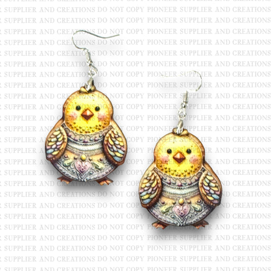 Chick Cookie Earring Sublimation Blank Kit | Exclusive