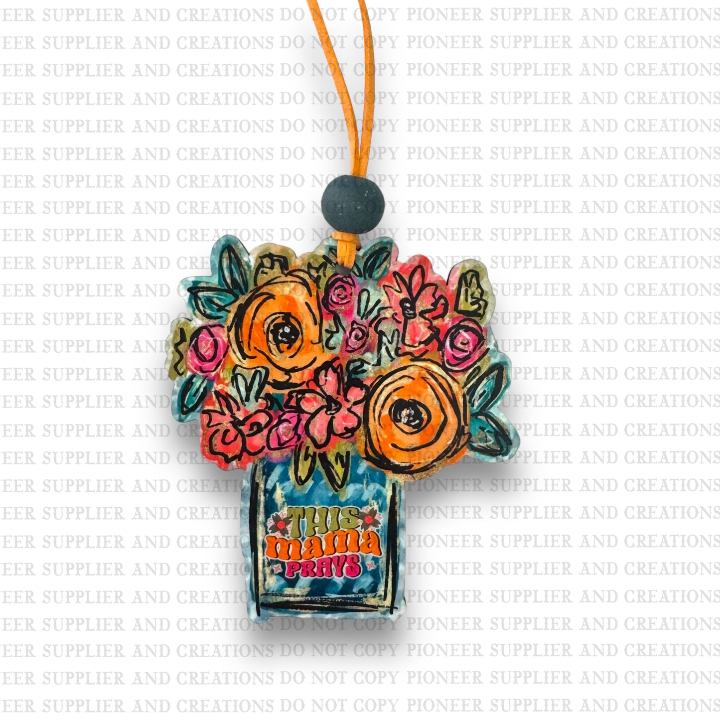 Flower Jar Car Charm Sublimation Blank