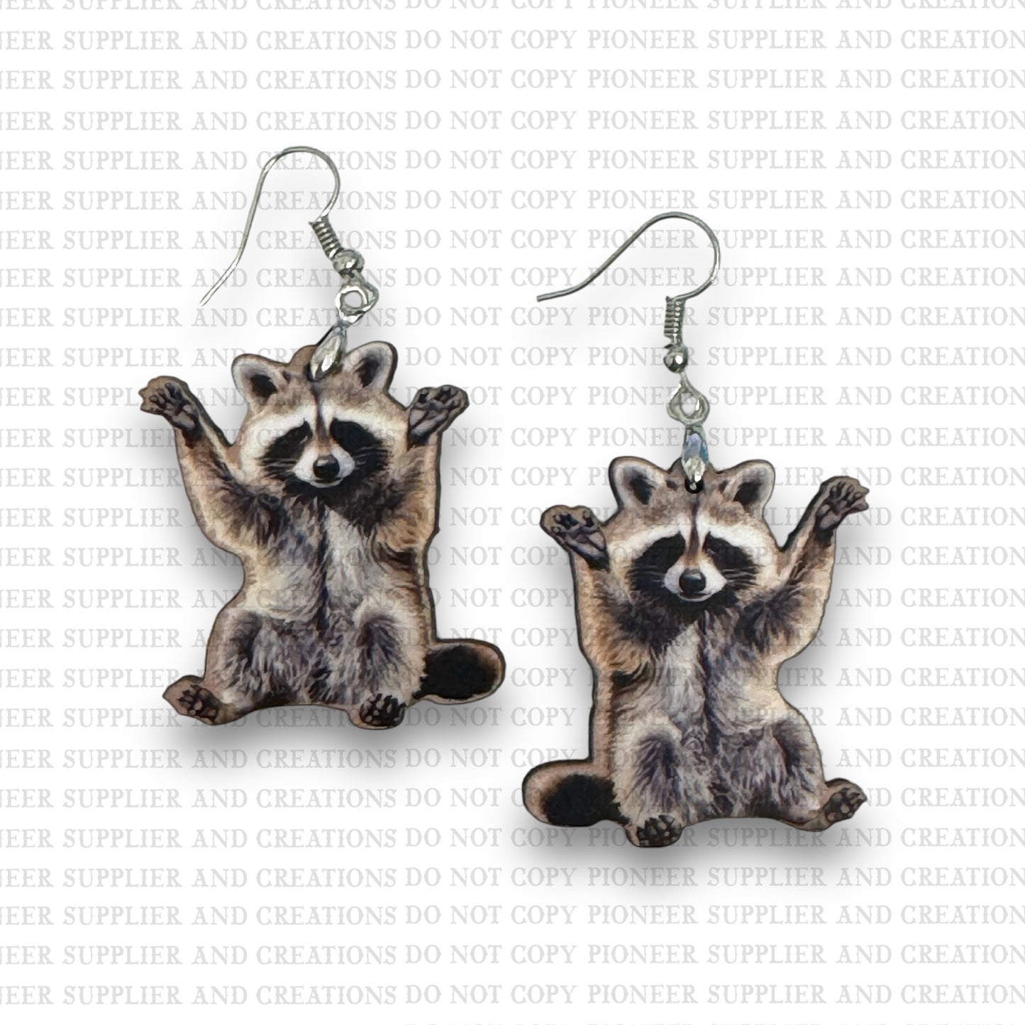 Raccoon Earring Sublimation Blanks Kit | Exclusive