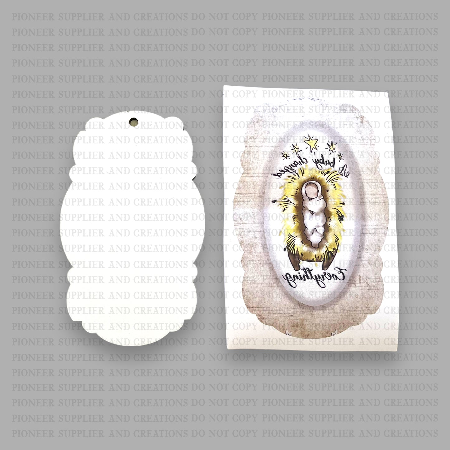 A Baby Changed Everything Ornament Sublimation Blank