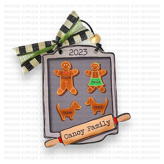 Gingerbread And Cookie Sheet Ornament Sublimation Blanks | Exclusive Monogram Moments