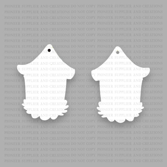 Spring Birdhouse Earring Sublimation Blanks | ARA