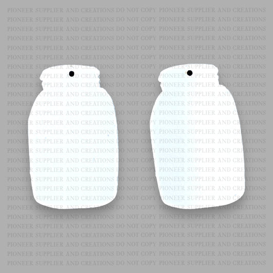 Be A Light Mason Jar Earring Sublimation Blanks