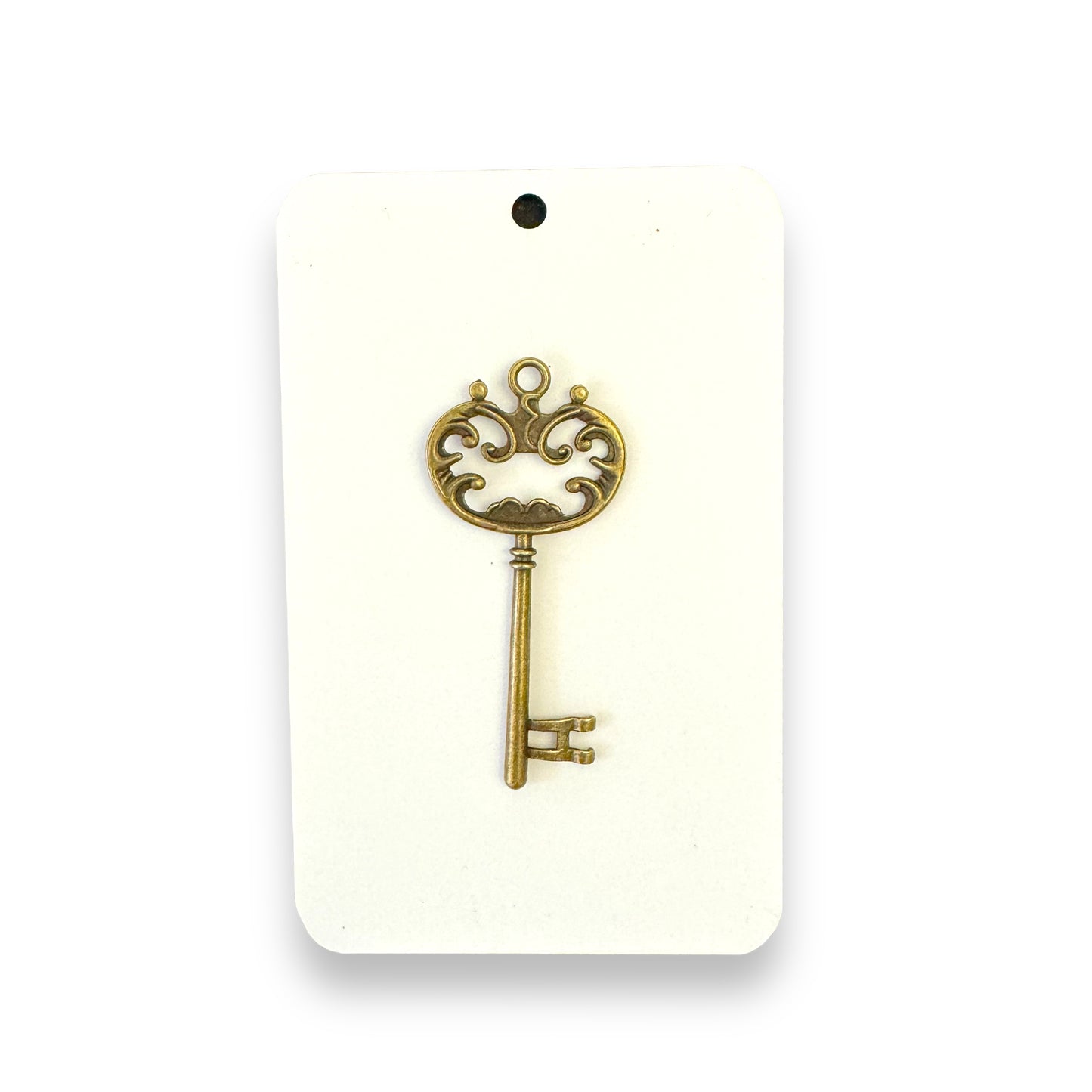 Vertical Rectangle Shaped Ornament With Metal Key Sublimation Blank