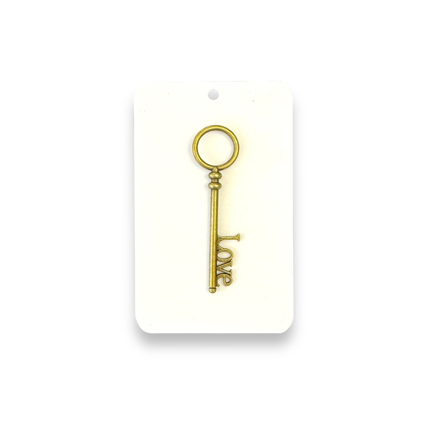 Vertical Rectangle Shaped Ornament With Metal Key Sublimation Blank