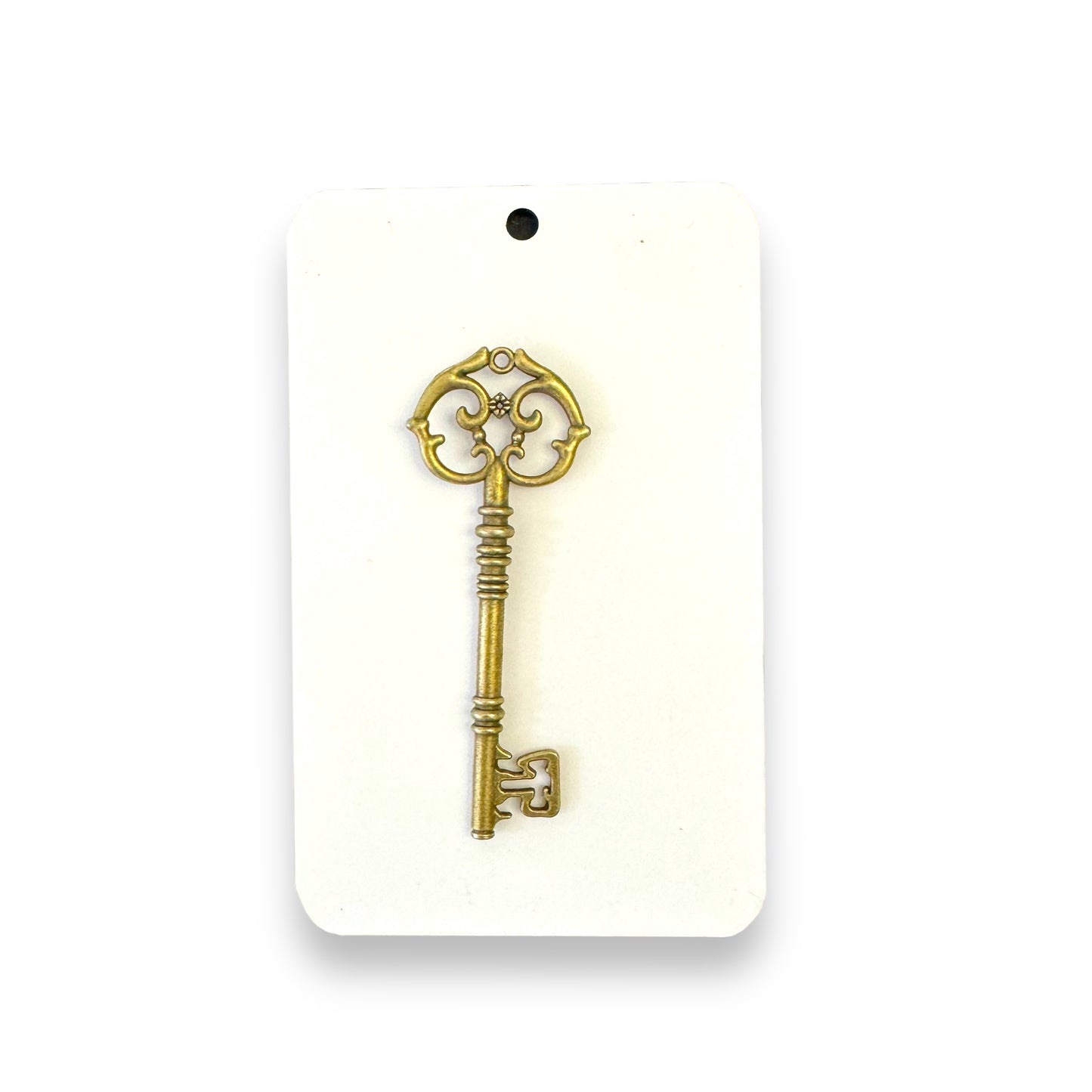 Vertical Rectangle Shaped Ornament With Metal Key Sublimation Blank