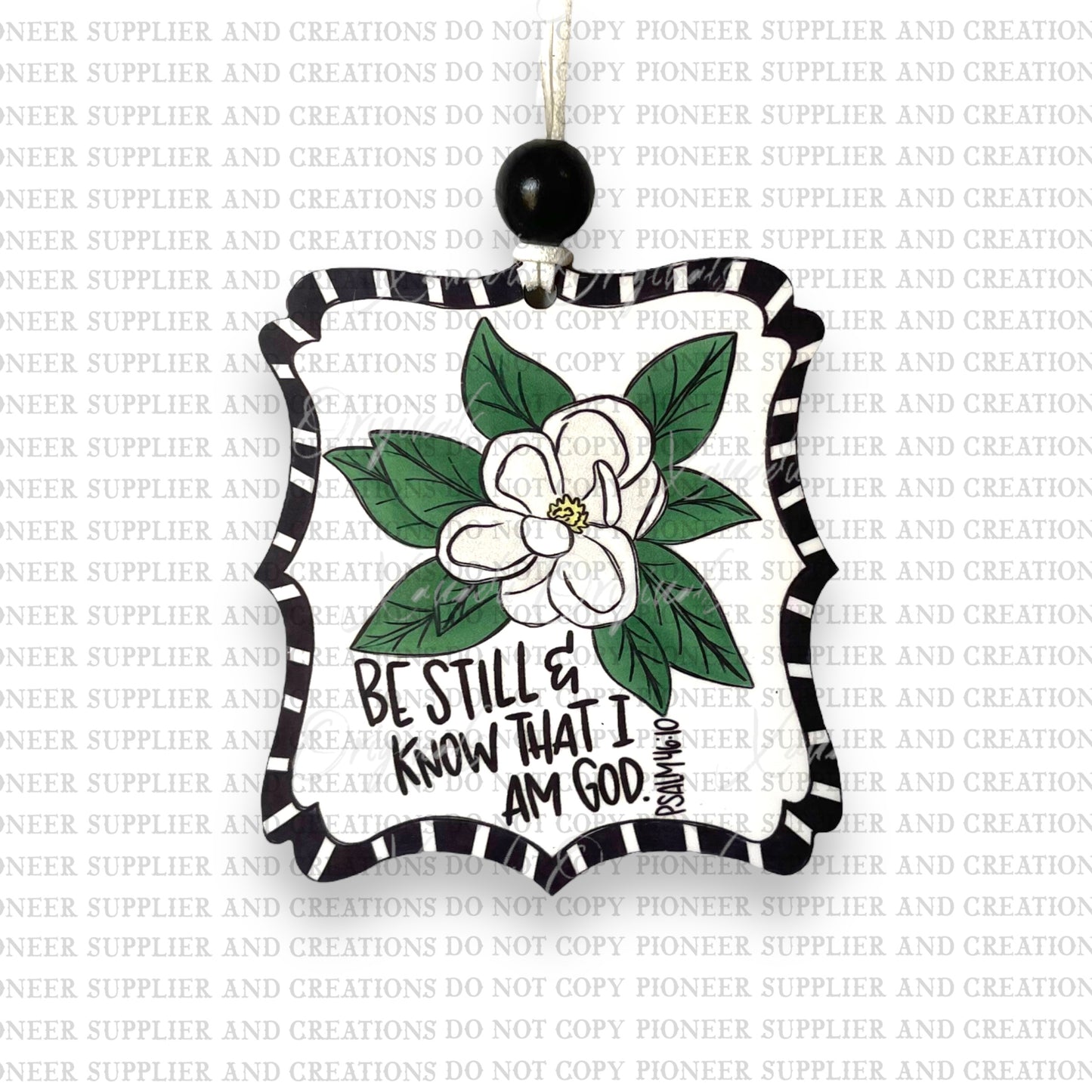 Be Still and Know Car Charm Sublimation Blank