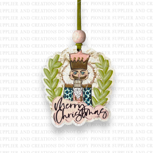 Merry Christmas Nutcracker Ornament Sublimation Blank